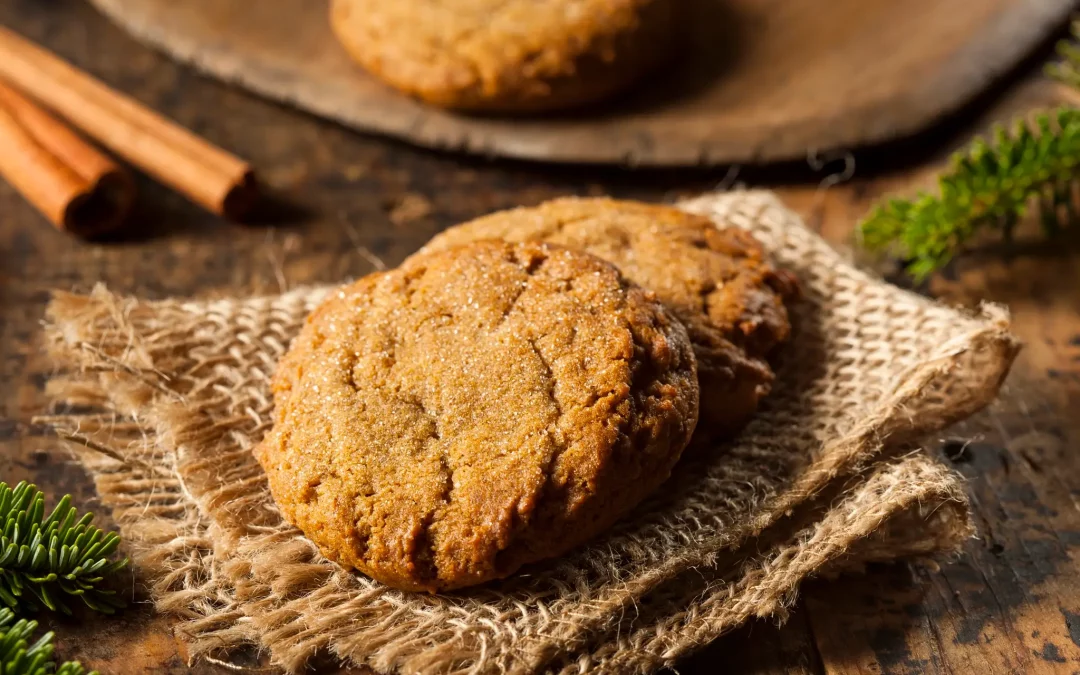 A Festive Vegan Twist on Mom’s Classic Ginger Snap Cookies.